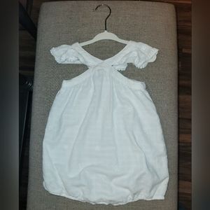 NWOT White Baby Girl Bubble Suit Onesie 😍 💕